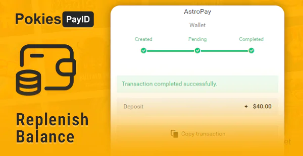Fund your AstroPay account before depositing at the casino