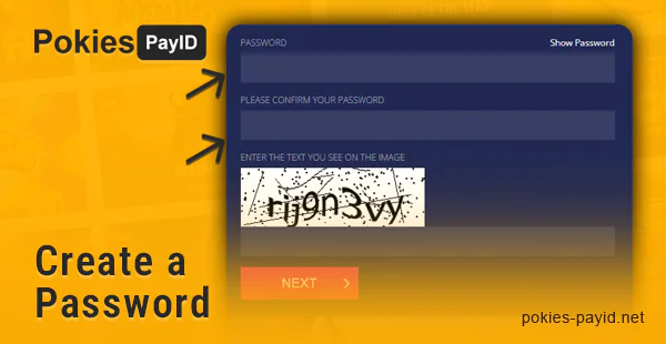 Make up a password for your Neosurf account