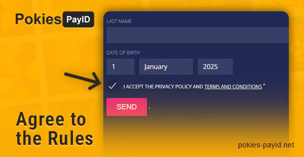 Agree to Neosurf's terms and conditions at the time of registration